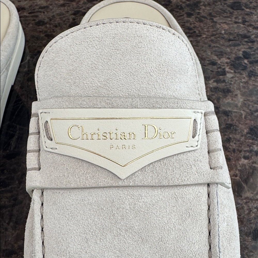 Christian Dior Dior boy slide mocassin loafer mule flat white slip on sz 39.5 - Picture 2 of 10